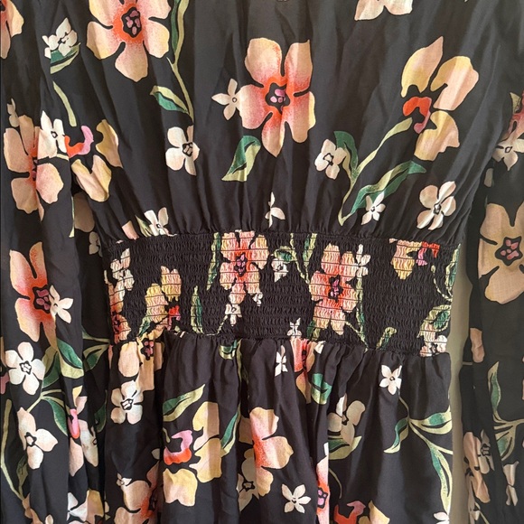 Billabong Floral Long Sleeve Mini Dress Medium - Picture 3 of 6